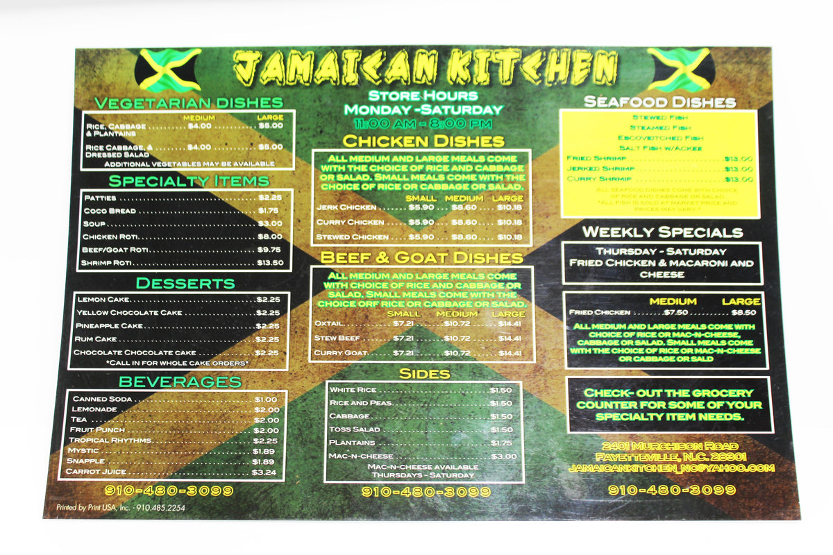 Restaurant Menu